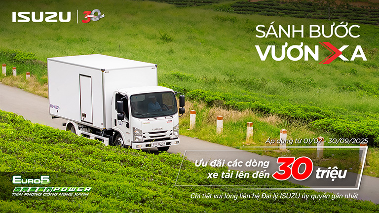 ISUZU VIỆT NAM TIẾP TỤC ĐỒNG HÀNH CÙNG KHÁCH HÀNG VỚI CHƯƠNG TRÌNH ƯU ĐÃI DÒNG XE TẢI ĐẠT TIÊU CHUẨN KHÍ THẢI EURO5